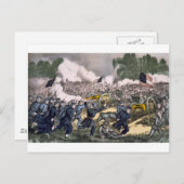ペンシルベニア州ゲティスバーグの戦い。1863年7月3日 ポストカード (正面/裏面)