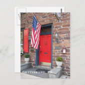 ペンシルベニア州ゲティスバーグの植民地風の家 ポストカード (正面/裏面)