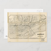 ペンシルベニア州ハリスバーグの地図（1895年） ポストカード (正面/裏面)