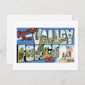 ペンシルベニア州バレー・フォージよりご挨拶! ポストカード (正面/裏面)