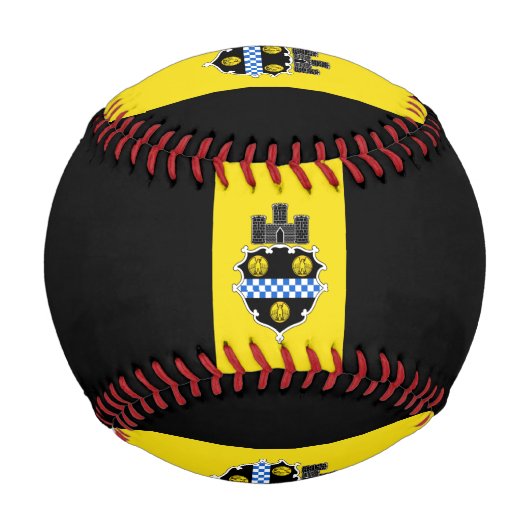 ペンシルベニア州ピッツバーグ国旗 野球ボール (正面)