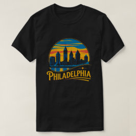 ペンシルベニア州フィラデルフィア市アメリカ合衆国のスカイライン Tシャツ