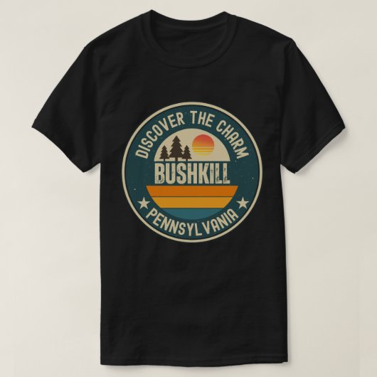 ペンシルベニア州ブッシュキル Tシャツ (デザイン正面)