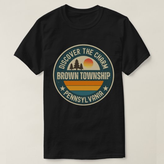 ペンシルベニア州ブラウンタウンシップ Tシャツ (デザイン正面)