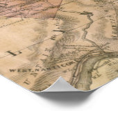 ペンシルベニア州ルツェルン郡の地図1864 ポスター (角)