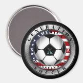 ペンシルベニア州世代Xアメリカサッカー マグネット (正面/裏面)