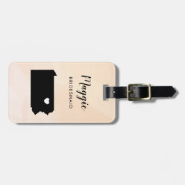 ペンシルベニア州地図の荷物タグ　結婚式パーティー ラゲッジタグ