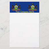 ペンシルベニア州旗を持つ文房具 便箋 (正面)