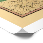 ペンシルベニア州早期鉄道地図1829 ポスター (角)