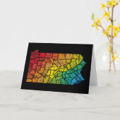 ペンシルベニア州 カード (黄色い花)