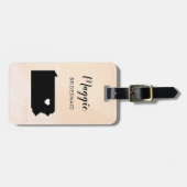 ペンシルベニア州 マップ 荷札, ウェディングパーティー ラゲッジタグ (正面横)