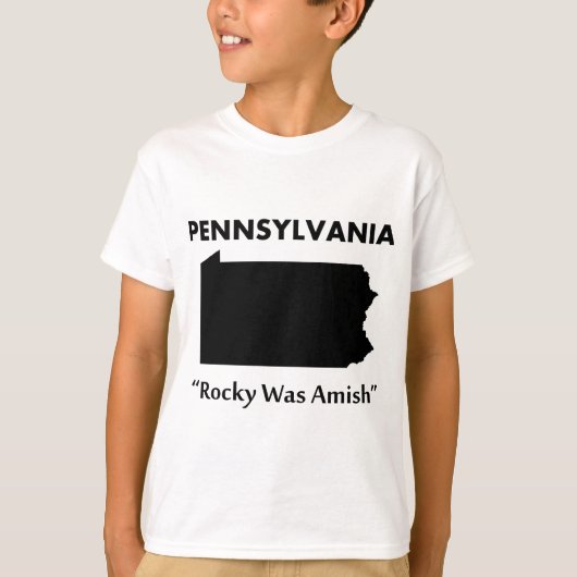 ペンシルベニア州 - ロッキーはアーミッシュ Tシャツ (正面)