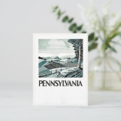 ペンシルベニア州 – ヴィンテージWPAポスター – 農場とフィールド ポストカード (スタンド正面)