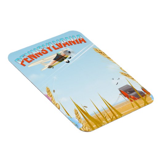 ペンシルベニア州 田舎 旅行ポスター マグネット (右側)