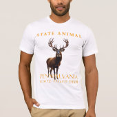 ペンシルベニア準州の動物 シロオジシカ Tシャツ (正面)