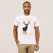 ペンシルベニア準州の動物 シロオジシカ Tシャツ (正面フル)