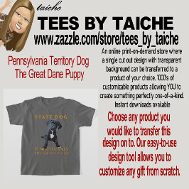ペンシルベニア準州の犬 グレートデーンの子犬 Tシャツ