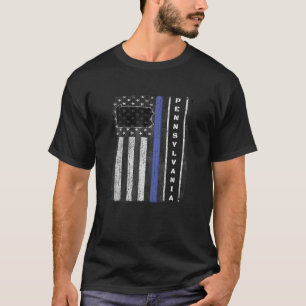 ペンシルベニア警察週間細い青い線LEO USA FL Tシャツ