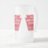 ペンシルベニア鉄道ブロードウェイ限定ビールスタイン フロストグラスビールジョッキ (正面右)