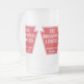 ペンシルベニア鉄道ブロードウェイ限定ビールスタイン フロストグラスビールジョッキ (正面左)