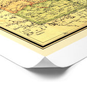 ペンシルベニア鉄道地図1895 ポスター (角)