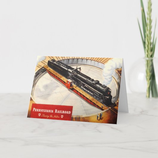 ペンシルベニア鉄道蒸気タービングリーティングカード カード (正面)