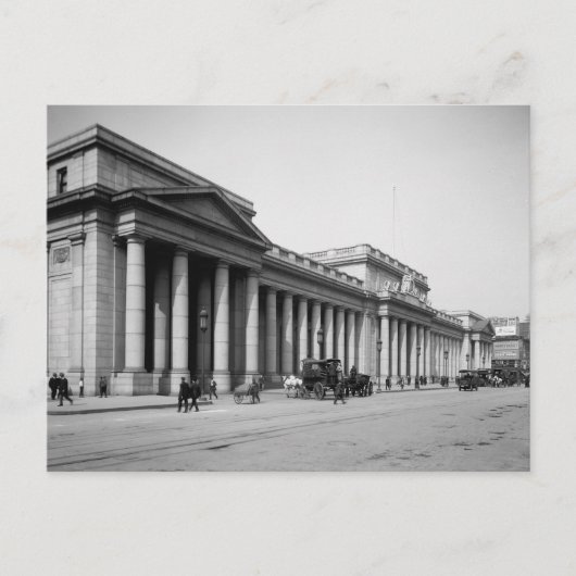 ペンシルベニア駅東正面、1910年 ポストカード (正面)