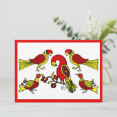 ペンシルベニア・ジャーマン民俗アートの鳥の飾り ウェディング (スタンド正面)