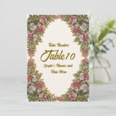 ペンシルベニア・マウンテンローレルの結婚式テーブル番号 (スタンド正面)