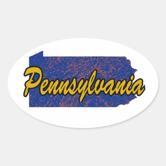 ペンシルベニア 楕円形シール (正面)