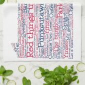 ペンシルベニアUSAスラングワードアートマップキッチンタオル キッチンタオル (折り畳み)