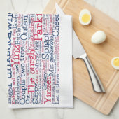 ペンシルベニアUSAスラングワードアートマップキッチンタオル キッチンタオル (四つ折り)