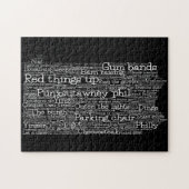 ペンシルベニアUSAスラングワードアートマップジグソーパズル ジグソーパズル (横)