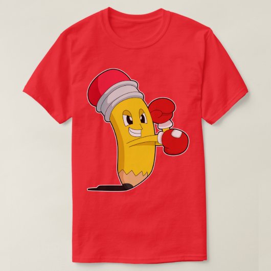 ペンシルボクサーボクシング手袋 Tシャツ (デザイン正面)