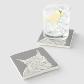 ペンシルリ描ンクス大理石コースター ストーンコースター (横)