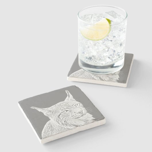 ペンシルリ描ンクス大理石コースター ストーンコースター (横)