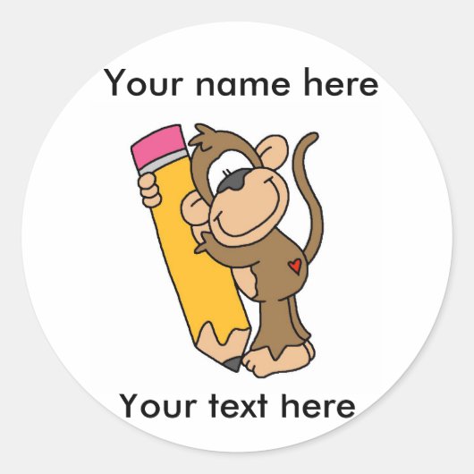 ペンシル付きサル ラウンドシール (正面)