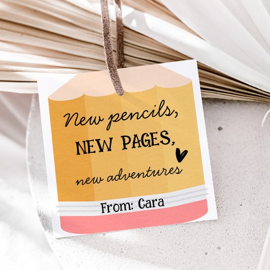 ペンシル先生スクールスクエアメッセージカード フェイバータグ