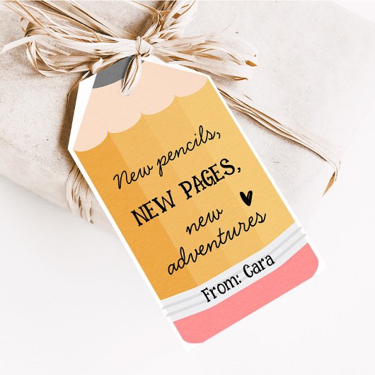 ペンシル先生スクールメッセージカード ギフトタグ