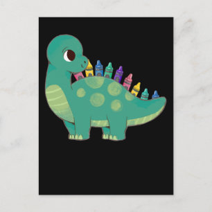 ペンシル恐竜ボーイズ女の子プレスクールDinoキッズ ポストカード
