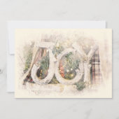 ペンシル素朴スケッチJOYクリスマスアートホリデーカー シーズンカード (正面)