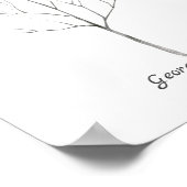 ペンシル結婚スケッチの指紋ゲストブック ポスター (角)