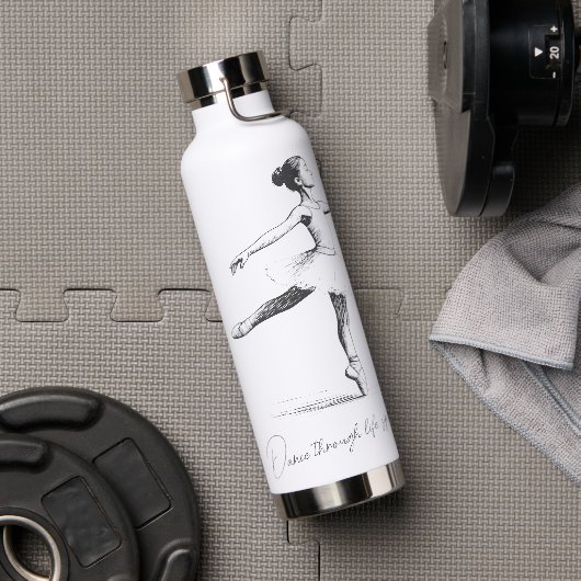 ペンシル・バレリーナの人生を踊パーソナライズされたる ウォーターボトル (ジム (回転後))