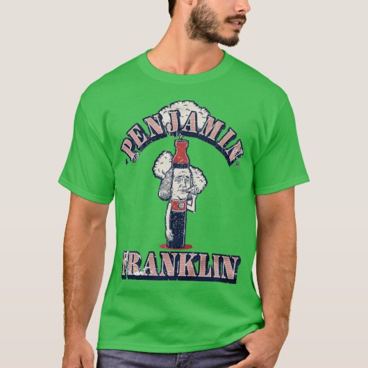 ペンジャミン・フランクリンTシャツ - USA Drinking Team Tシャツ (正面)