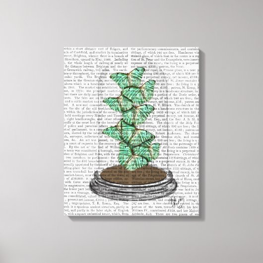 ペンジャーに緑の蝶 キャンバスプリント (正面)