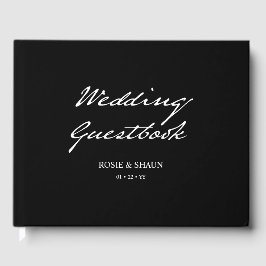 ペンスクリプトミニマル書道ブラック結婚ズ ゲストブック