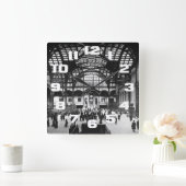 ペンステーションニューヨークシティヴィンテージ鉄道 スクエア壁時計 (ホーム)