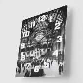 ペンステーションニューヨークシティヴィンテージ鉄道 スクエア壁時計 (傾斜)