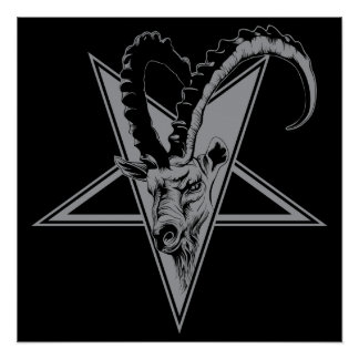 ペンタグラムでヤギ ポスター