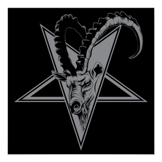 ペンタグラムでヤギ ポスター (正面)